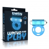 Голубое, светящееся в темноте эрекционное виброкольцо Lumino Play Vibrating Penis Ring - Lovetoy - в Ногинске купить с доставкой