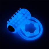 Голубое, светящееся в темноте виброкольцо Lumino Play Vibrating Penis Ring - Lovetoy - в Ногинске купить с доставкой