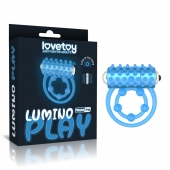 Голубое, светящееся в темноте виброкольцо Lumino Play Vibrating Penis Ring - Lovetoy - в Ногинске купить с доставкой