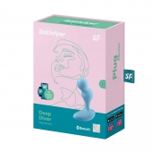 Голубой анальный вибростимулятор Deep Driver - 11,2 см. - Satisfyer - в Ногинске купить с доставкой