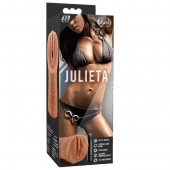 Мастурбатор-вагина цвета карамели Julieta с вибрацией - Blush Novelties - в Ногинске купить с доставкой