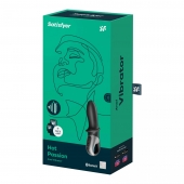 Черный анальный вибратор Hot Passion с функцией нагрева - Satisfyer - в Ногинске купить с доставкой