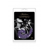 Зажимы для сосков с фиолетовой цепочкой Sweet Caress Nipple Chain - Sweet Caress - купить с доставкой в Ногинске