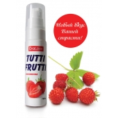 Гель-смазка Tutti-frutti с земляничным вкусом - 30 гр. - Биоритм - купить с доставкой в Ногинске