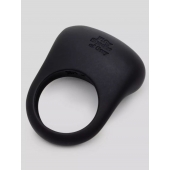Черное эрекционное виброкольцо Sensation Rechargeable Vibrating Love Ring - Fifty Shades of Grey - в Ногинске купить с доставкой