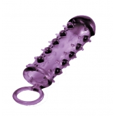 Закрытая фиолетовая насадка с пупырышками SAMURAI PENIS SLEEVE PURPLE - 14,5 см. - NMC - в Ногинске купить с доставкой