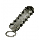 Дымчатая стимулирующая насадка с закрытой головкой SAMURAI PENIS SLEEVE BLACK - 14,5 см. - NMC - в Ногинске купить с доставкой