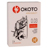 Тонкие презервативы OKOTO Thin Extra Soft - 3 шт. - Sitabella - купить с доставкой в Ногинске