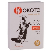 Ультратонкие презервативы OKOTO Ultra Thin - 3 шт. - Sitabella - купить с доставкой в Ногинске