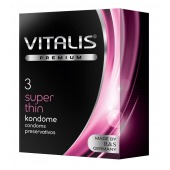 Ультратонкие презервативы VITALIS PREMIUM super thin - 3 шт. - Vitalis - купить с доставкой в Ногинске