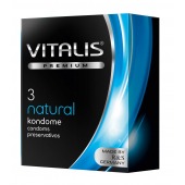 Классические презервативы VITALIS PREMIUM natural - 3 шт. - Vitalis - купить с доставкой в Ногинске