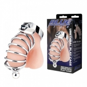 Серебристая клетка для члена Urethral Play Cage - BlueLine - купить с доставкой в Ногинске