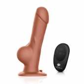 Реалистичный страпон с радиоуправлением Remote Control Realistic - 21 см. - Pegasus - купить с доставкой в Ногинске