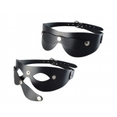 Черная кожаная маска  Новичок - Sitabella - купить с доставкой в Ногинске