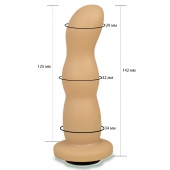 Телесная рельефная насадка Harness - 14,2 см. - LOVETOY (А-Полимер) - купить с доставкой в Ногинске