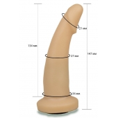 Телесная гладкая насадка Harness - 14,7 см. - LOVETOY (А-Полимер) - купить с доставкой в Ногинске