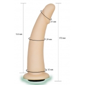 Телесная гладкая насадка-фаллоимитатор Harness - 17 см. - LOVETOY (А-Полимер) - купить с доставкой в Ногинске