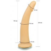 Телесная гладкая насадка-фаллоимитатор Harness - 20 см. - LOVETOY (А-Полимер) - купить с доставкой в Ногинске