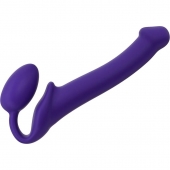 Фиолетовый безремневой страпон Silicone Bendable Strap-On - size M - Strap-on-me - купить с доставкой в Ногинске