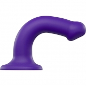 Фиолетовый фаллоимитатор-насадка Strap-On-Me Dildo Dual Density size M - 18 см. - Strap-on-me - купить с доставкой в Ногинске