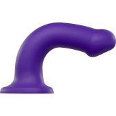 Фиолетовый фаллоимитатор-насадка Strap-On-Me Dildo Dual Density size L - 19 см. - Strap-on-me - купить с доставкой в Ногинске