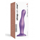 Фиолетовая насадка Strap-On-Me Dildo Plug Curvy size L - Strap-on-me - купить с доставкой в Ногинске
