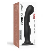 Черная насадка Strap-On-Me Dildo Plug P G size XXL - Strap-on-me - купить с доставкой в Ногинске