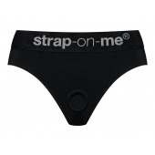 Черные трусики для насадок Heroine Lingerie Harness - size S - Strap-on-me - купить с доставкой в Ногинске