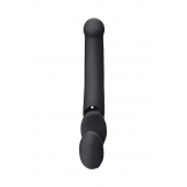 Черный безремневой вибрострапон Silicone Bendable Strap-On - size XL - Strap-on-me - купить с доставкой в Ногинске