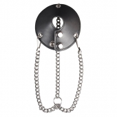 Утяжка для мошонки из искусственной кожи с цепочками PARACHUTE BALL STRETCHER - BlueLine - купить с доставкой в Ногинске