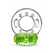 Зеленое эрекционное виброкольцо Arouser Vibrating C-Ring - Blush Novelties - в Ногинске купить с доставкой