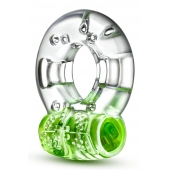 Зеленое эрекционное виброкольцо Arouser Vibrating C-Ring - Blush Novelties - в Ногинске купить с доставкой