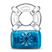 Синее эрекционное виброкольцо Pleaser Rechargeable C-Ring - Blush Novelties - в Ногинске купить с доставкой