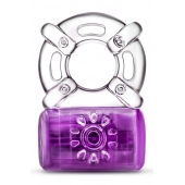 Фиолетовое эрекционное виброкольцо One Night Stand Vibrating C-Ring - Blush Novelties - в Ногинске купить с доставкой