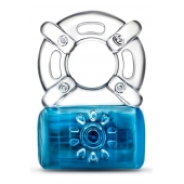 Синее эрекционное виброкольцо One Night Stand Vibrating C-Ring - Blush Novelties - в Ногинске купить с доставкой