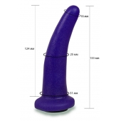 Фиолетовая гладкая изогнутая насадка-плаг - 13,3 см. - LOVETOY (А-Полимер) - купить с доставкой в Ногинске