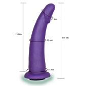 Фиолетовая гладкая изогнутая насадка-плаг - 17 см. - LOVETOY (А-Полимер) - купить с доставкой в Ногинске