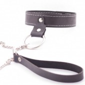 Узкий однослойный ошейник с поводком - Crazy Handmade - купить с доставкой в Ногинске