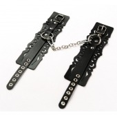 Узорчатые кожаные оковы с регулируемыми ремешками - Crazy Handmade - купить с доставкой в Ногинске