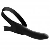 Черный кляп-страпон Masters Mini Face Fuck Strap-On - 14 см. - XR Brands - купить с доставкой в Ногинске