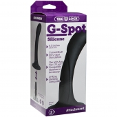 Черная изогнутая насадка Vac-U-Lock G-Spot - 16,5 см. - Doc Johnson - купить с доставкой в Ногинске