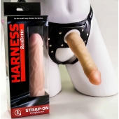 Телесная насадка-фаллос на трусиках с плугом - 16,5 см. - LOVETOY (А-Полимер) - купить с доставкой в Ногинске