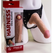 Страпон Harness из двух предметов: регулируемые трусики и насадка-фаллос - 17,5 см. - LOVETOY (А-Полимер) - купить с доставкой в Ногинске