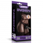 Женский темнокожий страпон Easy Strapon Set 7 Inch - 18 см. - Lovetoy - купить с доставкой в Ногинске