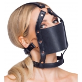 Черный намордник с кляпом-шаром Head Harness With A Gag - Orion - купить с доставкой в Ногинске