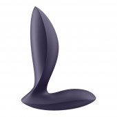 Фиолетовый анальный вибростимулятор Power Plug - Satisfyer - в Ногинске купить с доставкой