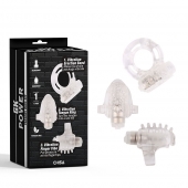 Набор из 3 прозрачных эрекционных колец с вибрацией Teasers Ring Kit - Chisa - в Ногинске купить с доставкой