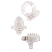 Набор из 3 прозрачных эрекционных колец с вибрацией Teasers Ring Kit - Chisa - в Ногинске купить с доставкой