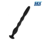 Черный силиконовый уретральный стимулятор - 10 см. - Sex Expert - купить с доставкой в Ногинске