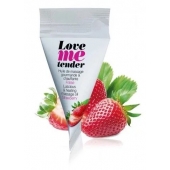 Съедобное согревающее массажное масло Love Me Tender Strawberry с ароматом клубники - 10 мл. - Love to Love - купить с доставкой в Ногинске